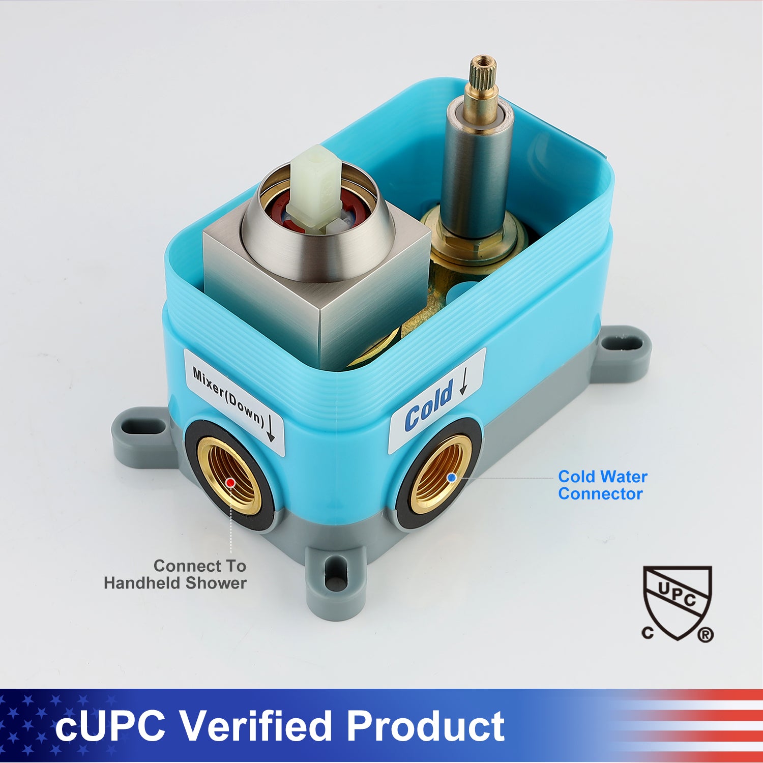 12" Shower Head 2-way Ceiling-Mount Square Shower Faucet with Rough-in Valve