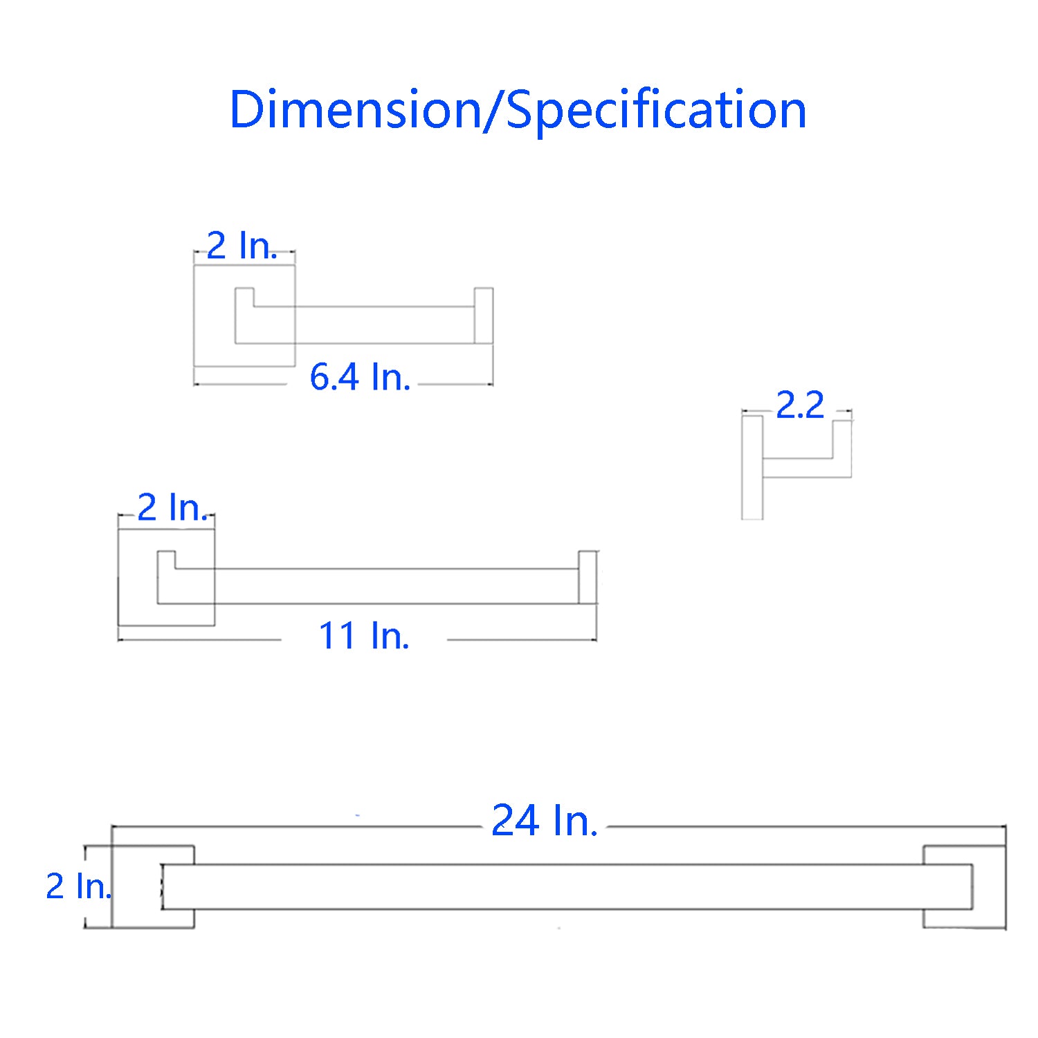 4-Piece Bathroom Hardware Set