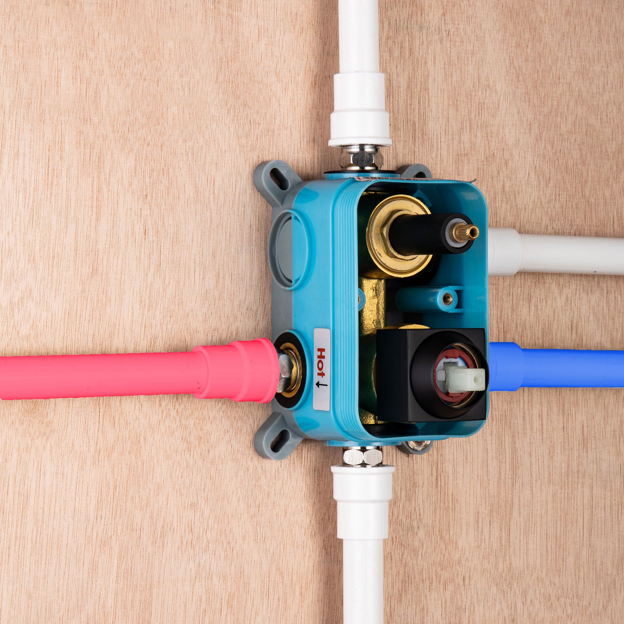 12" Shower Head 3-way Wall-Mount Square Shower Faucet with Rough-in Valve